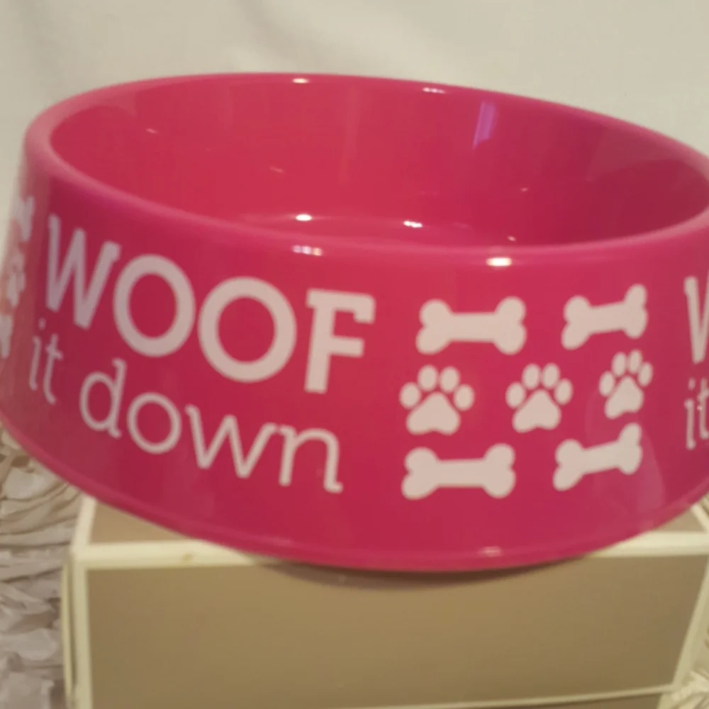 Pet Dog/Cat Bowl and Treat Jar Set New